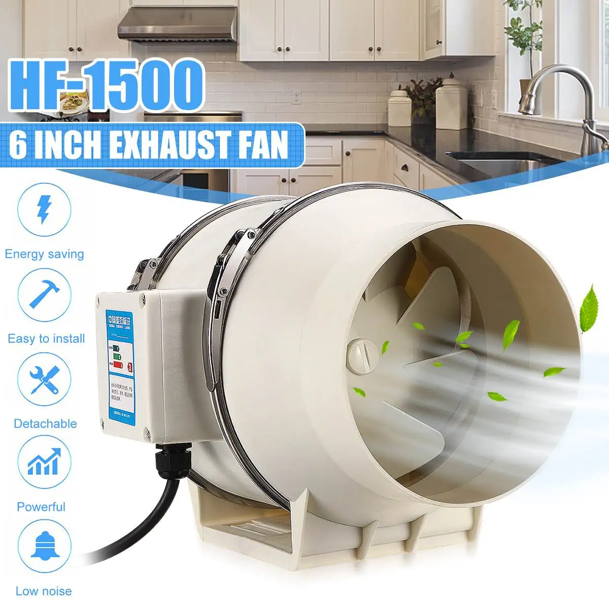 warmtoo 6 Inch Low Noise Inline Duct Hydroponic Air Blower Fan Exhaust Fan 220V for Home Bathroom Ventilation Vent and Grow Room
warmtoo 6 Inch Low Noise Inline Duct Hydroponic Air Blower Fan Exhaust Fan 220V for Home Bathroom Ventilation Vent and Grow Room
