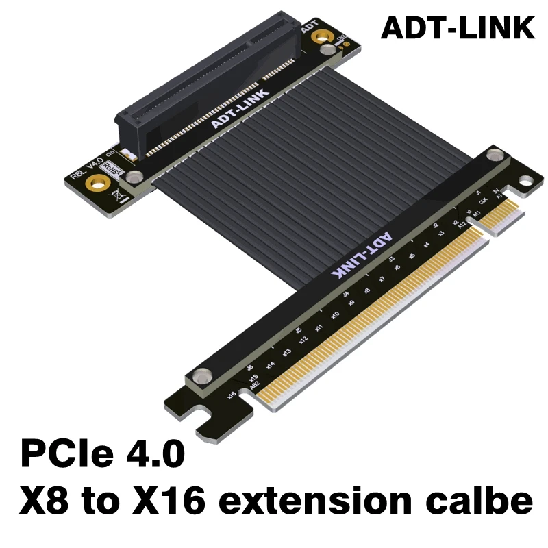 PCI-E 4.0 ADT-Link PCIe X16 To X8 Extension Transfer Cable 16x 8x PCIe4.0 High Speed And Stability Turnable And Lengthened 1U
PCI-E 4.0 ADT-Link PCIe X16 To X8 Extension Transfer Cable 16x 8x PCIe4.0 High Speed And Stability Turnable And Lengthened 1U