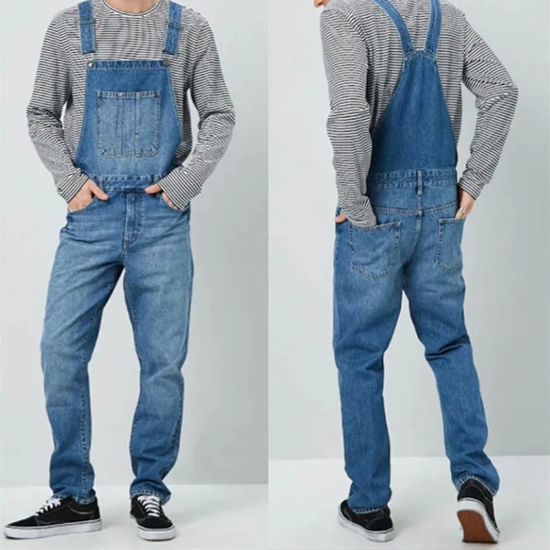 KIOVNO Men Fashion Casual Jeans Jumpsuits Front Pockets Loose Bib Overalls Male Streetwear Pants Size S-3XL
KIOVNO Men Fashion Casual Jeans Jumpsuits Front Pockets Loose Bib Overalls Male Streetwear Pants Size S-3XL