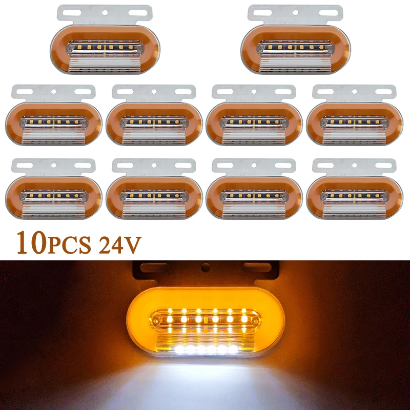 24V 12 LED Car Truck Side Marker Lights Car External Lights Signal Indicator Lamp Warning Tail Light 3 Modes Trailer Lorry
24V 12 LED Car Truck Side Marker Lights Car External Lights Signal Indicator Lamp Warning Tail Light 3 Modes Trailer Lorry