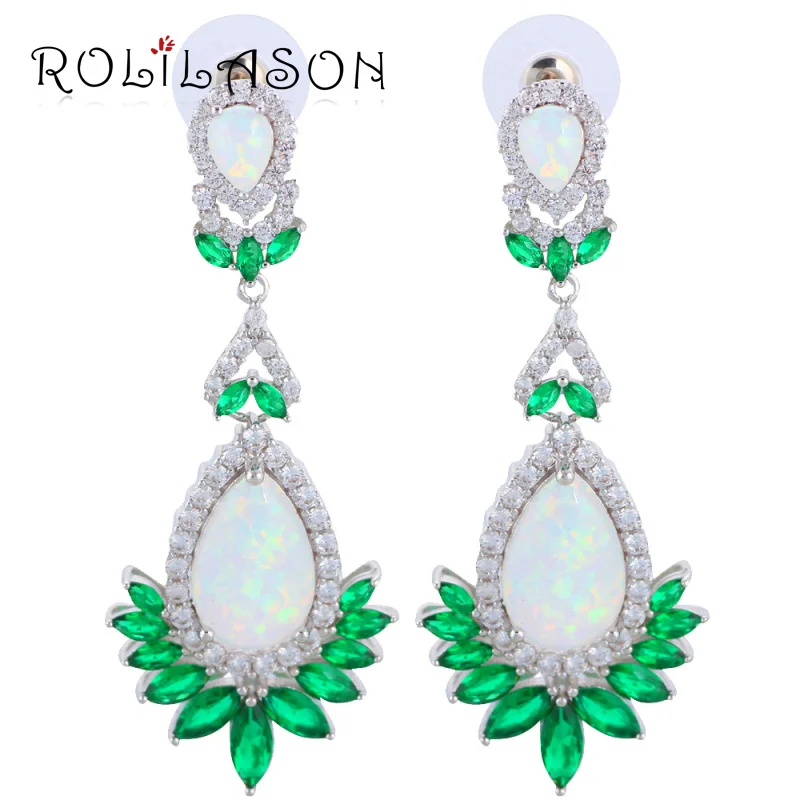 ROLILASON Amazing White&Green Fire Opal Silver Drop Earrings Fashion Opal Jewelry OES637 for Women Birthday Gift
ROLILASON Amazing White&Green Fire Opal Silver Drop Earrings Fashion Opal Jewelry OES637 for Women Birthday Gift