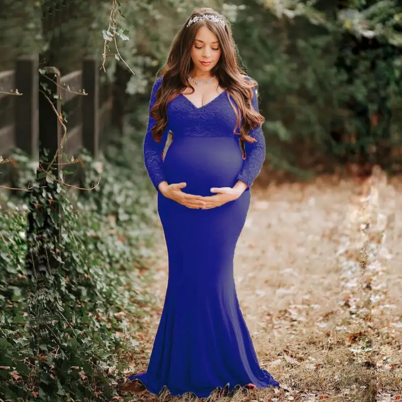 Pregnancy Sexy Lace V Neck Long Sleeve Maternity Dress Photo Shoot Maxi Gown Pregnant Women Baby Shower Photography Prop Clothes
Pregnancy Sexy Lace V Neck Long Sleeve Maternity Dress Photo Shoot Maxi Gown Pregnant Women Baby Shower Photography Prop Clothes