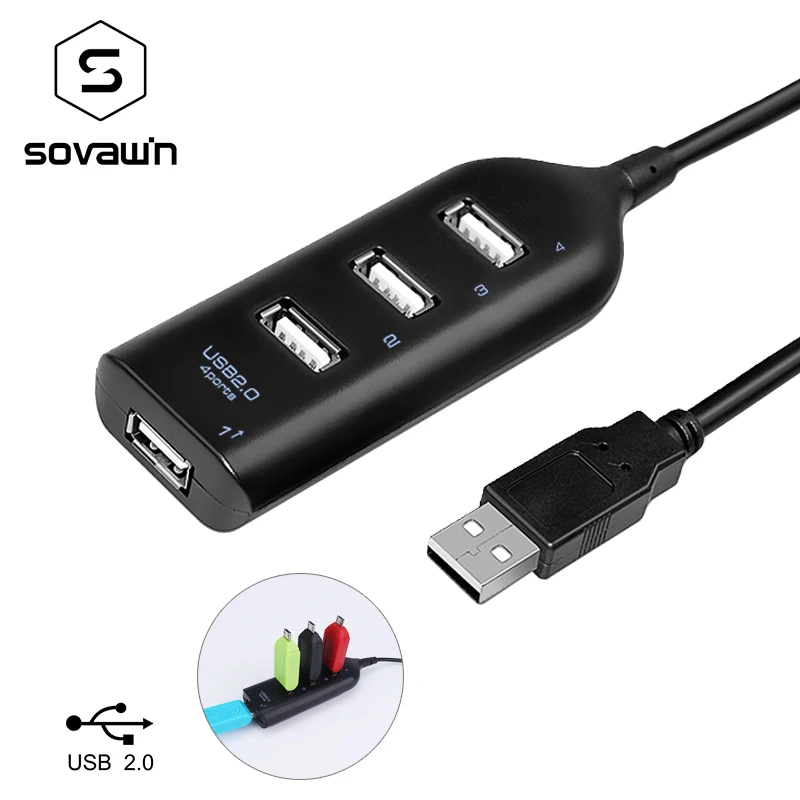 Sovawin High Speed Computer Usb Hub 2.0 4 Usb Port Splitter Adapter Hab for PC / Laptop / Mouse Receiver / USB Fan 
Sovawin High Speed Computer Usb Hub 2.0 4 Usb Port Splitter Adapter Hab for PC / Laptop / Mouse Receiver / USB Fan