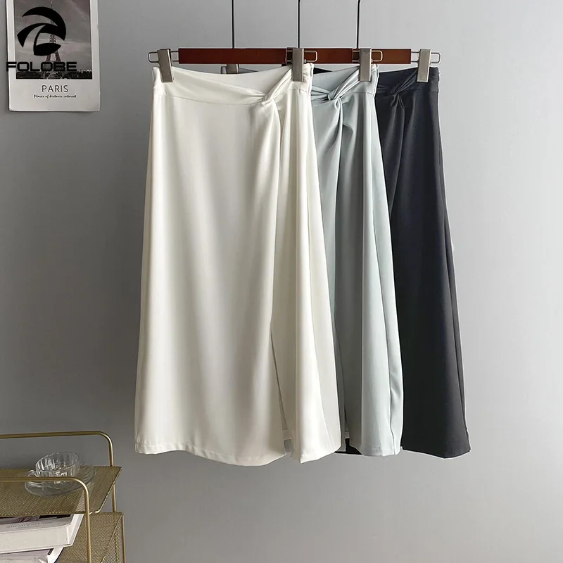 FOLOBE 2021 Korean Summer Elegant Skirts Women Split Criss Cross A-line High Waist Slim Office Lady Midi Length Skirt Female
FOLOBE 2021 Korean Summer Elegant Skirts Women Split Criss Cross A-line High Waist Slim Office Lady Midi Length Skirt Female