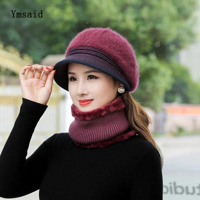 New Women Winter Hat Thick Warm Knitted Cap Add Fur Lined Hat Scarf 2Pc Set For Women Elegant Rabbit Fur Knitted Bucket Hat
New Women Winter Hat Thick Warm Knitted Cap Add Fur Lined Hat Scarf 2Pc Set For Women Elegant Rabbit Fur Knitted Bucket Hat