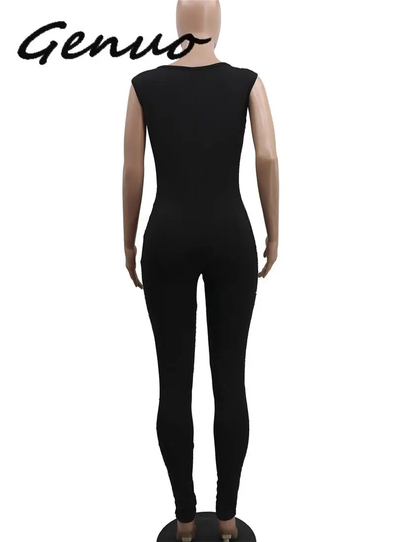 Genuo New Colorful Sequins Sheer Mesh Buttoned Jumpsuit Women Sexy V Neck Sleeveless Skinny Romper Night Club Party Overalls
Genuo New Colorful Sequins Sheer Mesh Buttoned Jumpsuit Women Sexy V Neck Sleeveless Skinny Romper Night Club Party Overalls