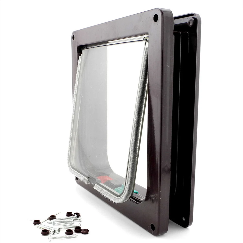 Cat door four-way locking pet cat kitten flap door white brown pet door suitable for door wall for front and rear doors
Cat door four-way locking pet cat kitten flap door white brown pet door suitable for door wall for front and rear doors