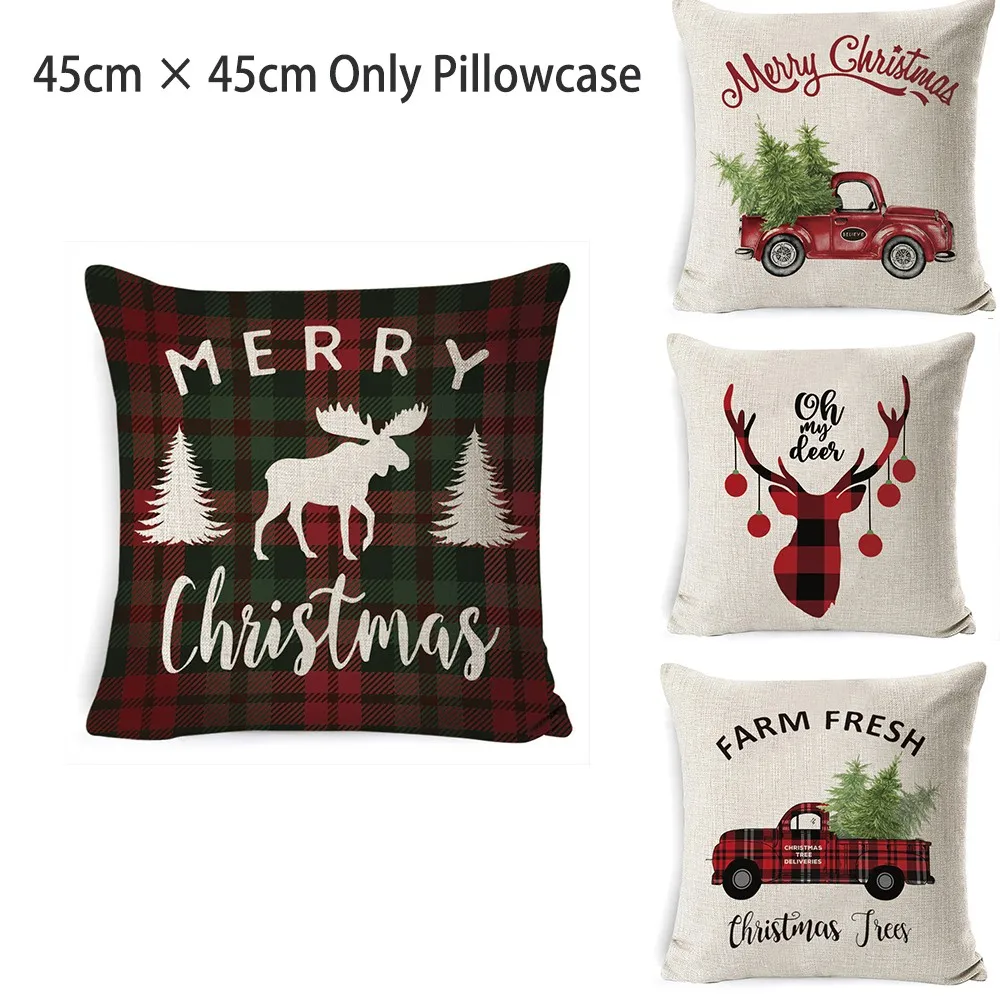 1 Pcs Pillow Case Christmas Deer Cushion Cover For Sofa Linen Pillowcase 45*45cm Soft Living Room Home Decor Pillows Covers
1 Pcs Pillow Case Christmas Deer Cushion Cover For Sofa Linen Pillowcase 45*45cm Soft Living Room Home Decor Pillows Covers