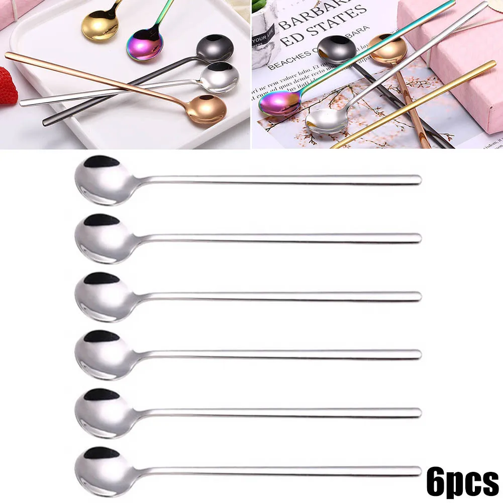 6 / Set Coffee Spoon Scoop Stainless Steel Long Handle Dessert Teaspoon Kitchen Milk Coffee Beverage Tableware Cooking Spoon
6 / Set Coffee Spoon Scoop Stainless Steel Long Handle Dessert Teaspoon Kitchen Milk Coffee Beverage Tableware Cooking Spoon