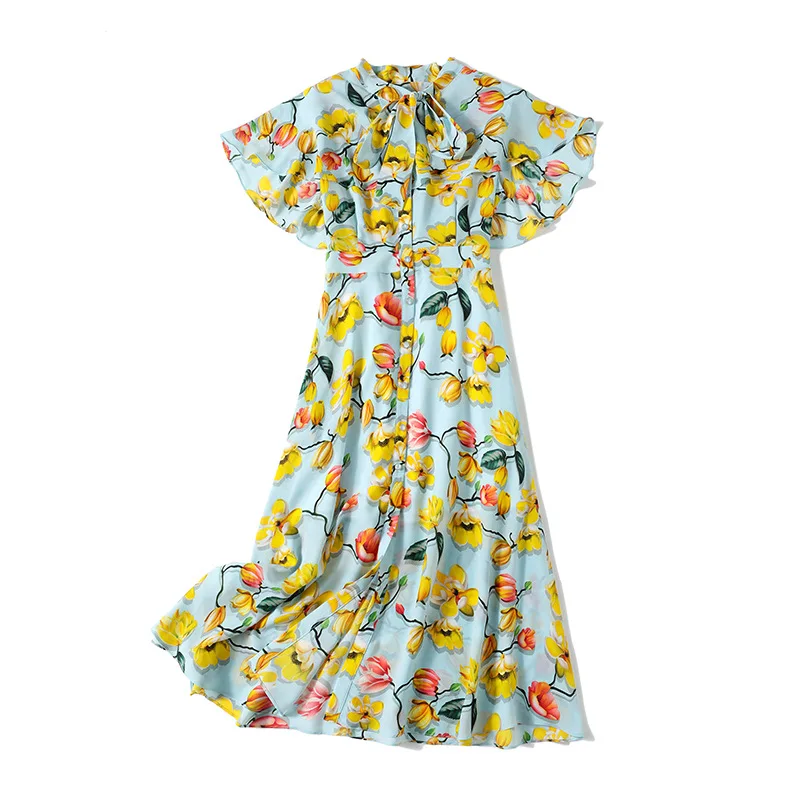 Gezelligheid Dresses For Women 2021 Summer New Fashion Elegant Kawaii French Bellflower Slim Cloak 100% Natural Silk Midi Dress
Gezelligheid Dresses For Women 2021 Summer New Fashion Elegant Kawaii French Bellflower Slim Cloak 100% Natural Silk Midi Dress