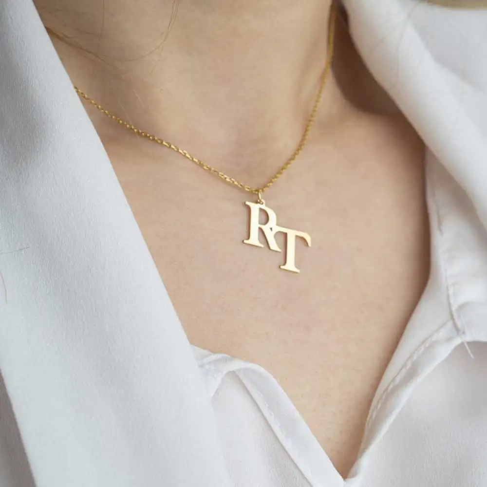 Stainless Steel Custom Ladie Necklace Two Initials Couple Name Necklace Simple And Fashionable Gift For Male And Female Friends
Stainless Steel Custom Ladie Necklace Two Initials Couple Name Necklace Simple And Fashionable Gift For Male And Female Friends