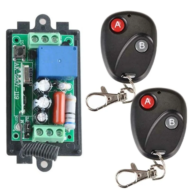 Wireless AC 220V 1CH RF 433MHz Remote Control Switch Module Relay Receiver Module RF Transmitter 433 Mhz Remote Controls
Wireless AC 220V 1CH RF 433MHz Remote Control Switch Module Relay Receiver Module RF Transmitter 433 Mhz Remote Controls
