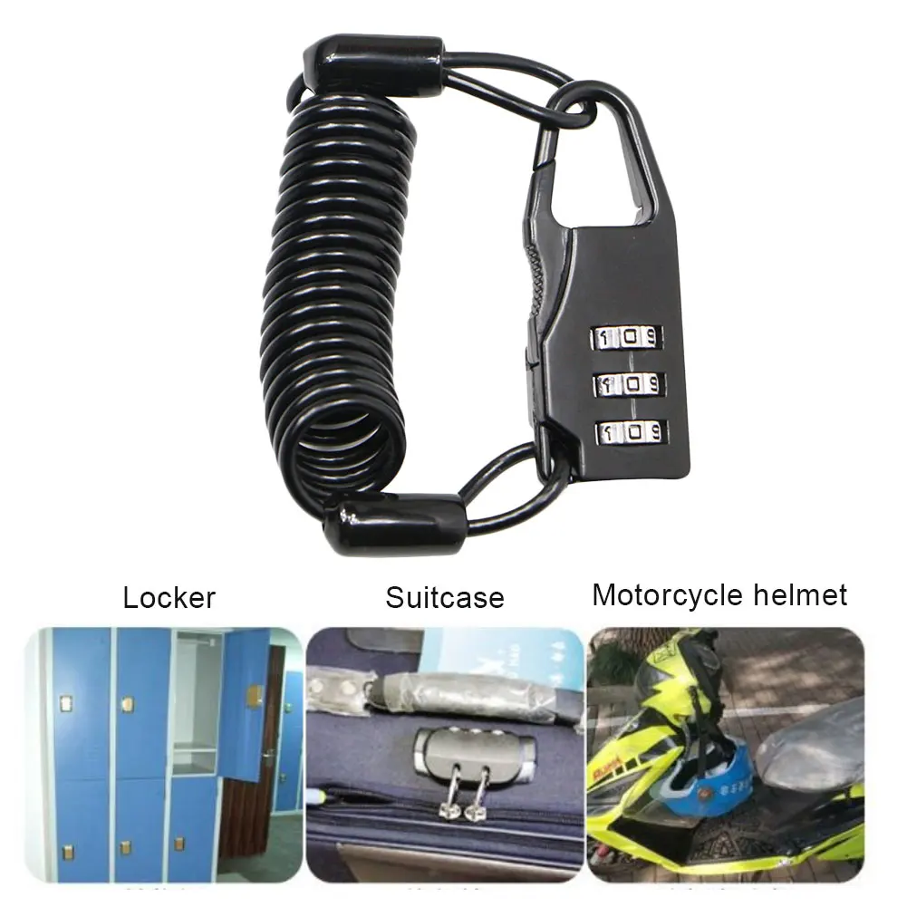 Bicycle Helmet Lock Durable Practical Multi-functional 3 Digit Combination Steel Wire Cable Lock Backpack Lock
Bicycle Helmet Lock Durable Practical Multi-functional 3 Digit Combination Steel Wire Cable Lock Backpack Lock
