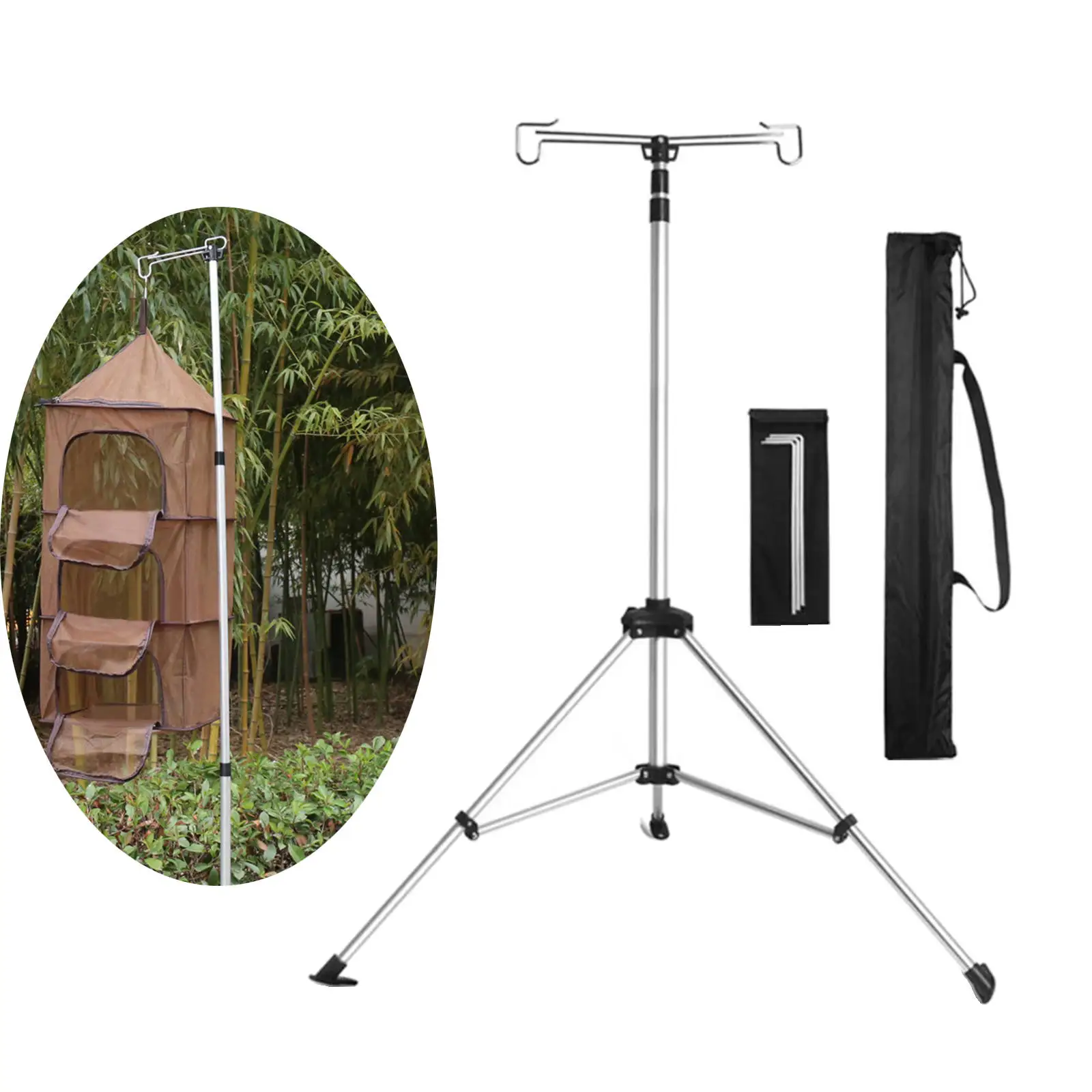 Foldable Portable Tripod Camping Lantern Stand Lightweight Aluminum Alloy Lamp Stand Post Poles Hanger Stick for Outdoor Camping
Foldable Portable Tripod Camping Lantern Stand Lightweight Aluminum Alloy Lamp Stand Post Poles Hanger Stick for Outdoor Camping