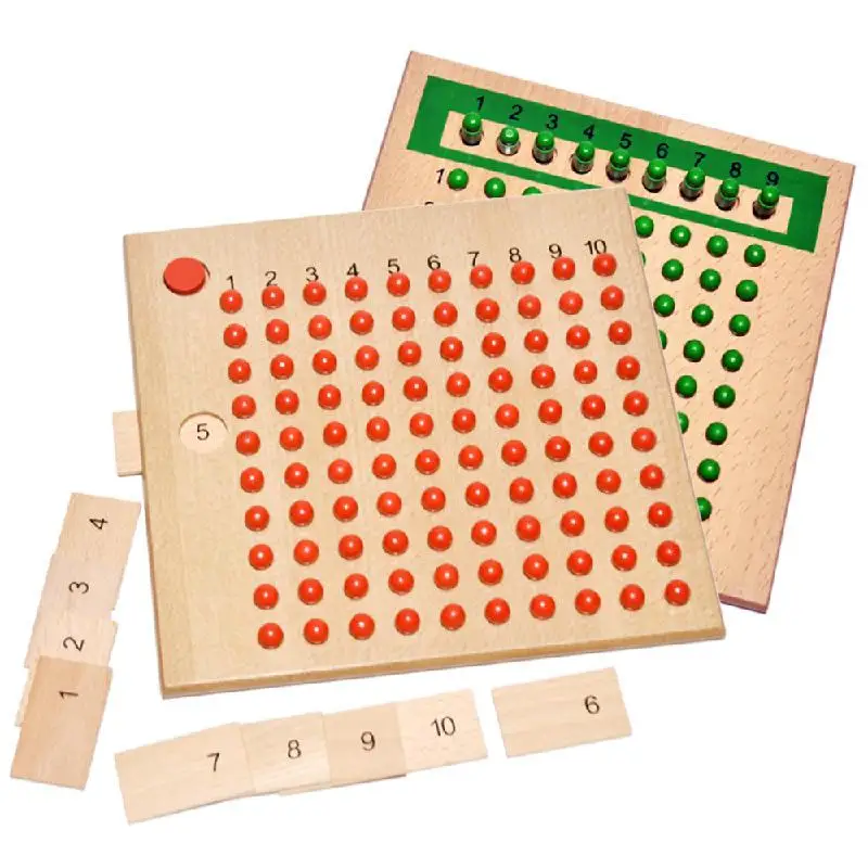 

Montessori Educational Wooden Toy Multiplication And Division Bead Board For Early Childhood Preschool Training -family Version