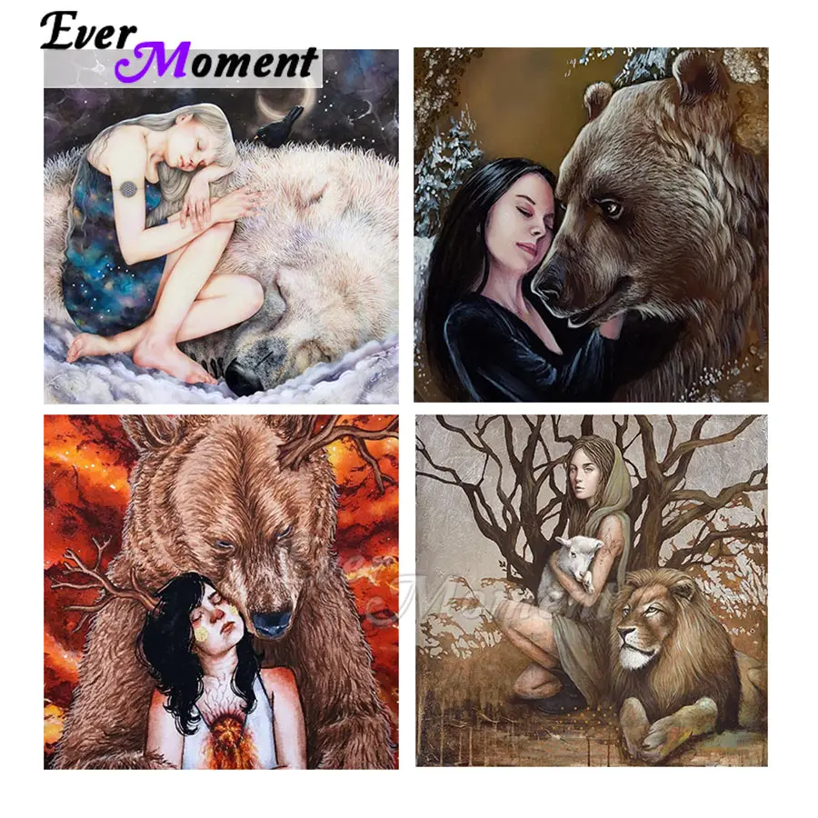 Ever Moment Diamond Painting Art Collection Fantasy Gift Girl Wild Animal Brown Bear Lion Cross Stitch 5D ASF2332
Ever Moment Diamond Painting Art Collection Fantasy Gift Girl Wild Animal Brown Bear Lion Cross Stitch 5D ASF2332