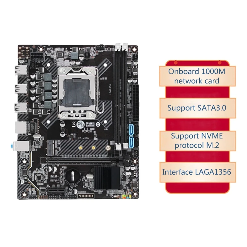 X79 Motherboard LGA 1356 USB2.0 PCI-E NVME M.2 SSD DDR3x2 Slots Support Reg ECC Memory and Xeon E5 Processor 2420 2430
X79 Motherboard LGA 1356 USB2.0 PCI-E NVME M.2 SSD DDR3x2 Slots Support Reg ECC Memory and Xeon E5 Processor 2420 2430