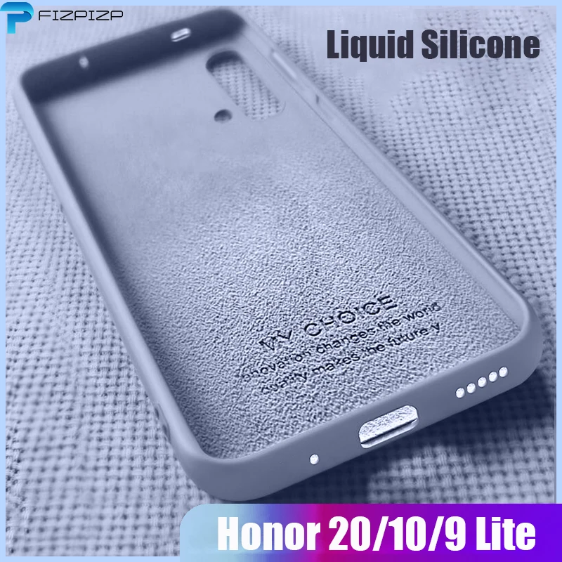 Роскошный чехол из жидкого силикона для Huawei Honor 10 Lite 10i 9 20 Pro 20s 8X Global Silicon 30i Soft Back