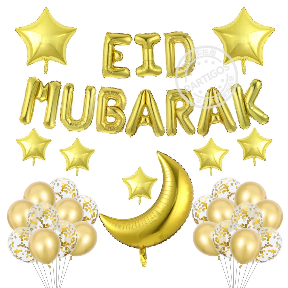 1set Gold Silver Eid Mubarak Decor Balloons Ramadan Star Moon Rose Gold Confetti Globos For Muslim Festival Party Decor Supplies
1set Gold Silver Eid Mubarak Decor Balloons Ramadan Star Moon Rose Gold Confetti Globos For Muslim Festival Party Decor Supplies