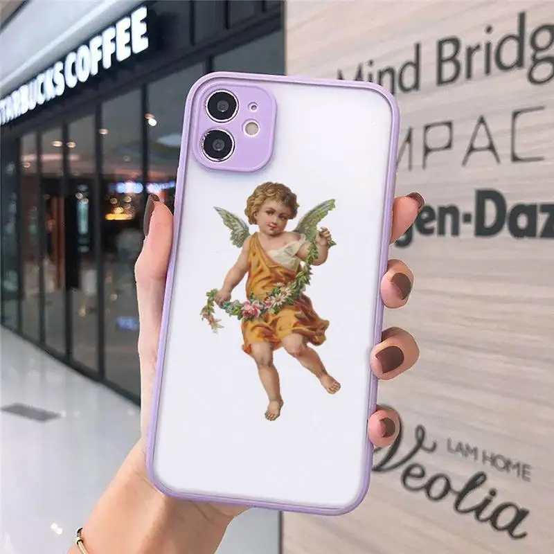 angel Phone Case For iPhone 12 11 Mini Pro XR XS Max 7 8 Plus X Matte transparent Purple Back Cover
angel Phone Case For iPhone 12 11 Mini Pro XR XS Max 7 8 Plus X Matte transparent Purple Back Cover
