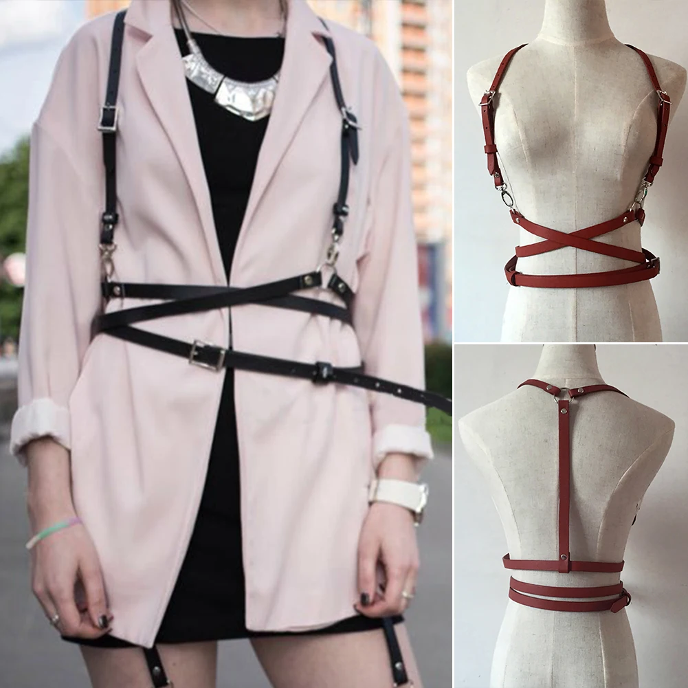 Fashion Punk Harajuku O-Ring Garters Faux Leather Women Body Bondage Cage Sculpting Harness Waist Belt Straps Suspenders Belt
Fashion Punk Harajuku O-Ring Garters Faux Leather Women Body Bondage Cage Sculpting Harness Waist Belt Straps Suspenders Belt