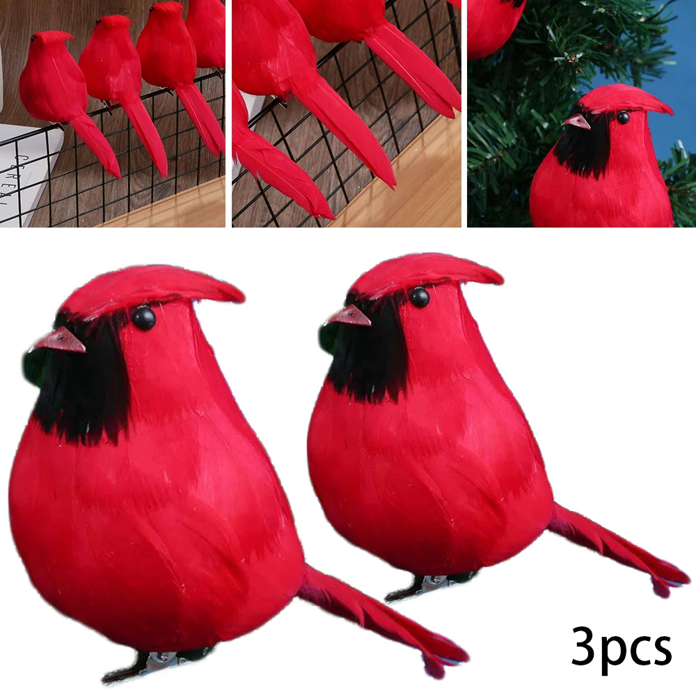 3pcs Simulation Birds Models Artificial Ornaments Clip-on Cardinals Home
3pcs Simulation Birds Models Artificial Ornaments Clip-on Cardinals Home