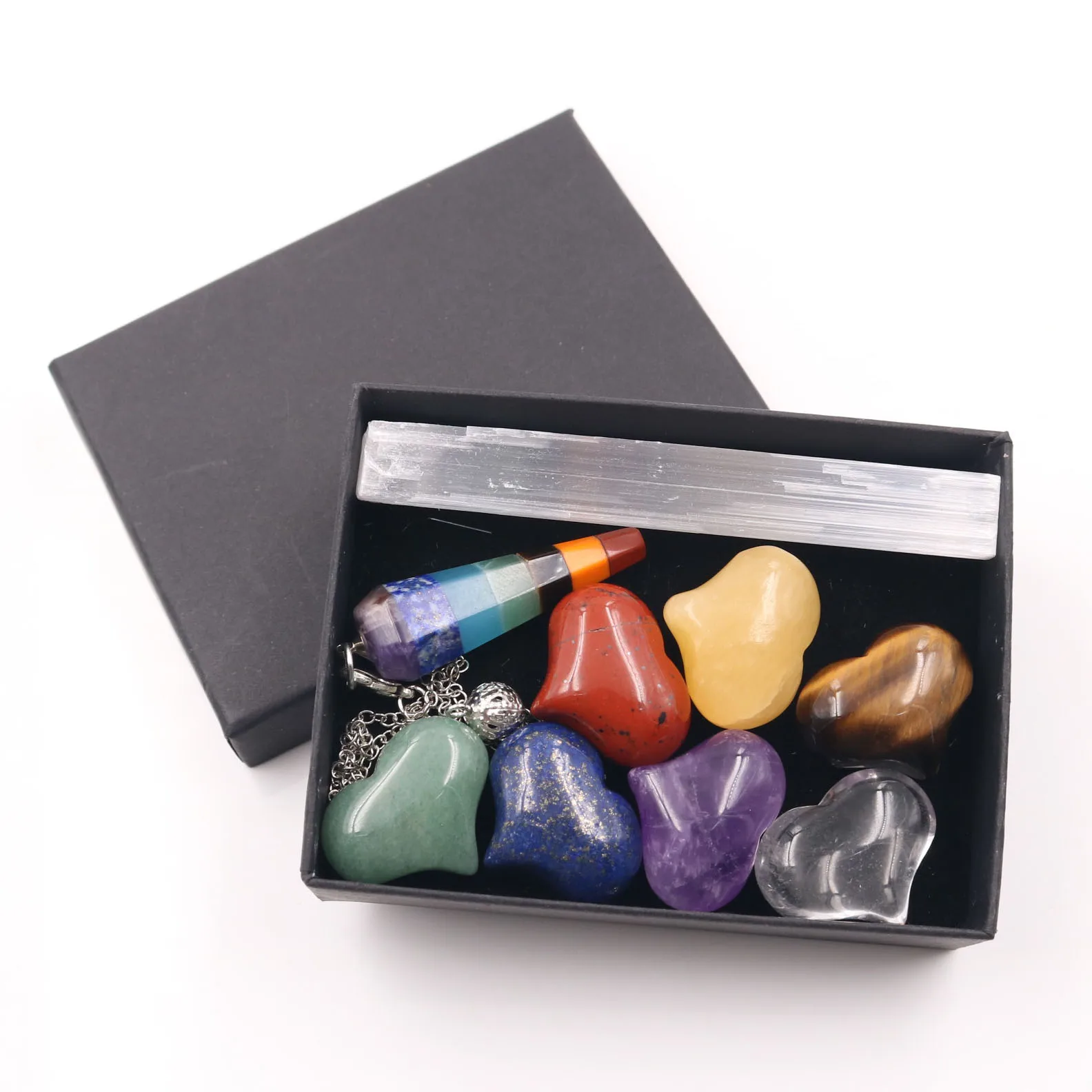 FYSL Wholesale 9 Pcs Love Heart Many Colors Quartz Stone Pendant Healing Chakra Hexagon Pyramid Gypsum Rock Jewelry 
FYSL Wholesale 9 Pcs Love Heart Many Colors Quartz Stone Pendant Healing Chakra Hexagon Pyramid Gypsum Rock Jewelry