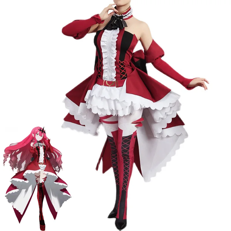 

Game Fate Grand Order Fairy Knight Archer Tristan Cosplay Costume FGO Gorgeous Red Dress Halloween Carnival Uniforms Custom Made