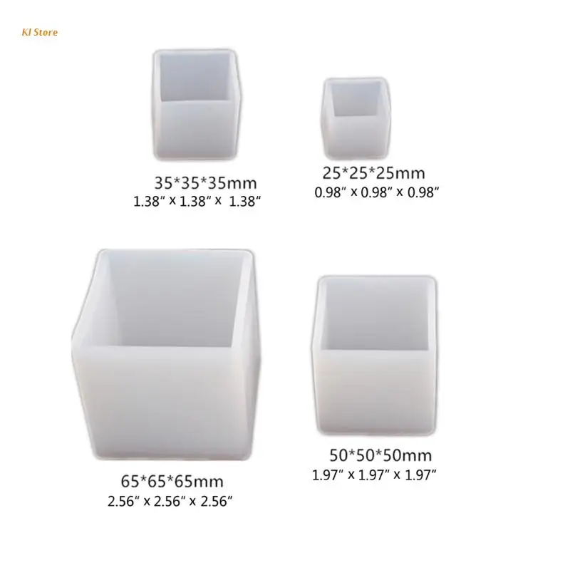 4 Pcs Cube Epoxy Resin Mold DIY Crafts Jewelry Ornaments Casting Silicone Mould
4 Pcs Cube Epoxy Resin Mold DIY Crafts Jewelry Ornaments Casting Silicone Mould