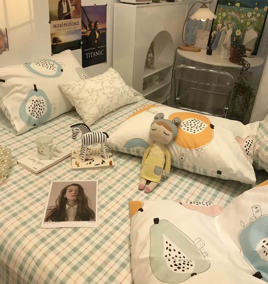 Colorful cartoon fruit bedding set kid teen,design cotton twin full queen king home textile bed sheet pillow case quilt cover
Colorful cartoon fruit bedding set kid teen,design cotton twin full queen king home textile bed sheet pillow case quilt cover
