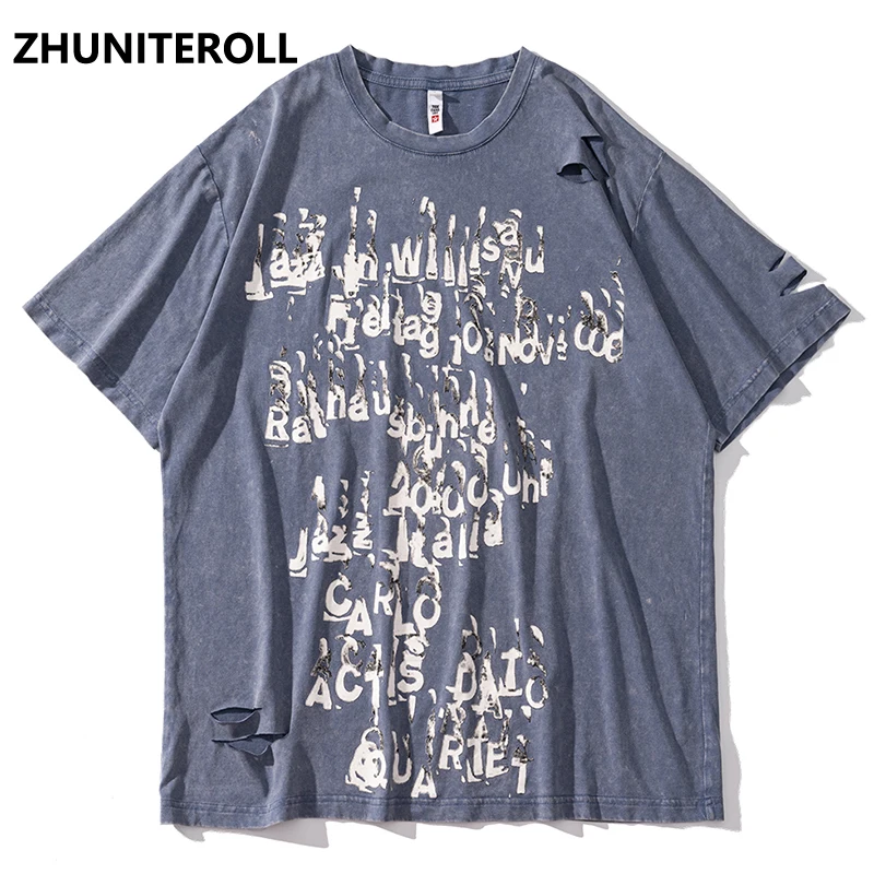 2021 Men Hip Hop Streetwear Hole T Shirt Letter Print T-Shirt Harajuku Fashion Cotton Summer Short Sleeve Oversized Tshirt Black
2021 Men Hip Hop Streetwear Hole T Shirt Letter Print T-Shirt Harajuku Fashion Cotton Summer Short Sleeve Oversized Tshirt Black