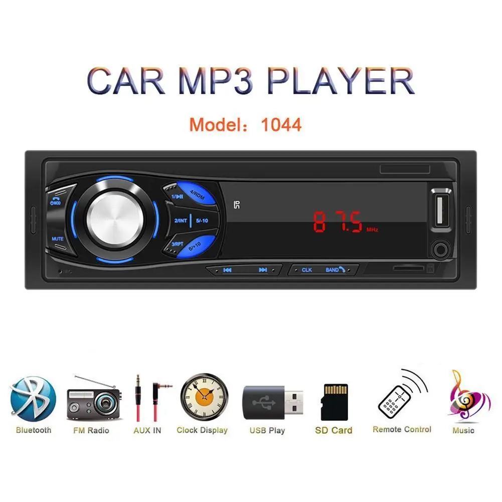 Car Stereo Receiver 1DIN In-Dash Car Radios 12V Bluetooth Remote Autoradio Recorder MP3 FM Controller With Transmitter
Car Stereo Receiver 1DIN In-Dash Car Radios 12V Bluetooth Remote Autoradio Recorder MP3 FM Controller With Transmitter