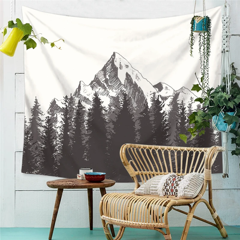 Forest Mountain Tapestry Wall Hanging Landscape Home Decor Blanket for Bedroom Boho Multifunction Background Cloth Beach Towel 
Forest Mountain Tapestry Wall Hanging Landscape Home Decor Blanket for Bedroom Boho Multifunction Background Cloth Beach Towel