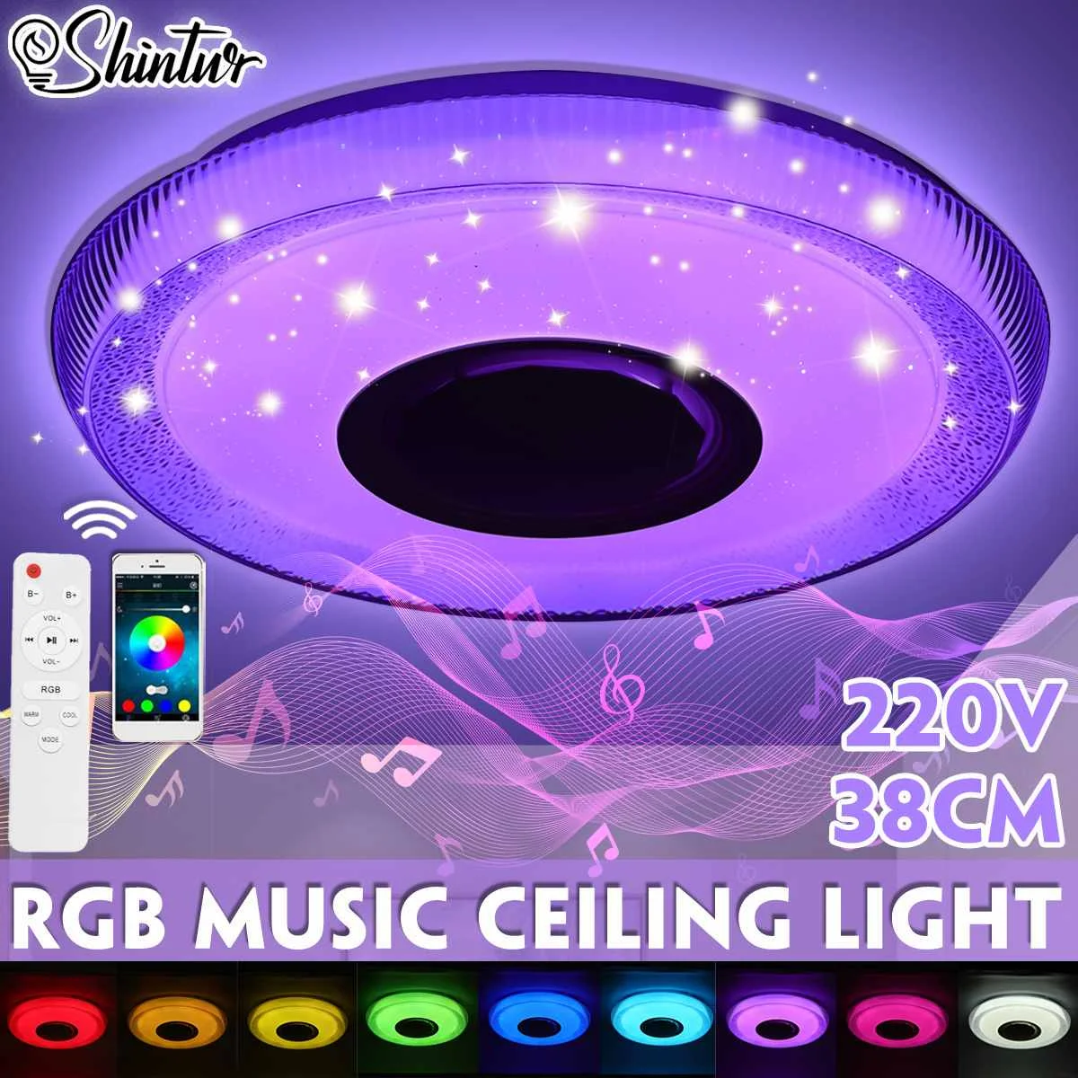 Современный RGB светодиодный потолочный светильник, лампа для дома 38 см, музыкальный светильник с APP bluetooth, умные потолочные лампы для спальни...
Современный RGB светодиодный потолочный светильник, лампа для дома 38 см, музыкальный светильник с APP bluetooth, умные потолочные лампы для спальни...