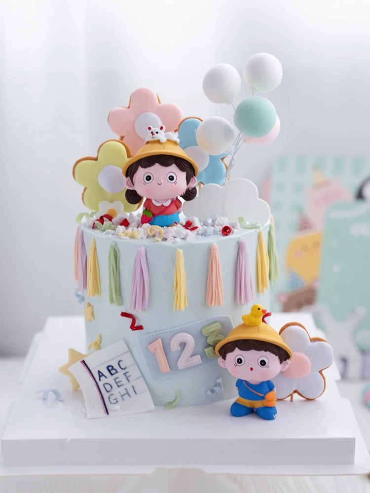 Baby Girl Boy Backpack Flowers Blue Pink Hairball Balloon Cake Topper for Party Cake Decorating Dessert Cute Gifts
Baby Girl Boy Backpack Flowers Blue Pink Hairball Balloon Cake Topper for Party Cake Decorating Dessert Cute Gifts