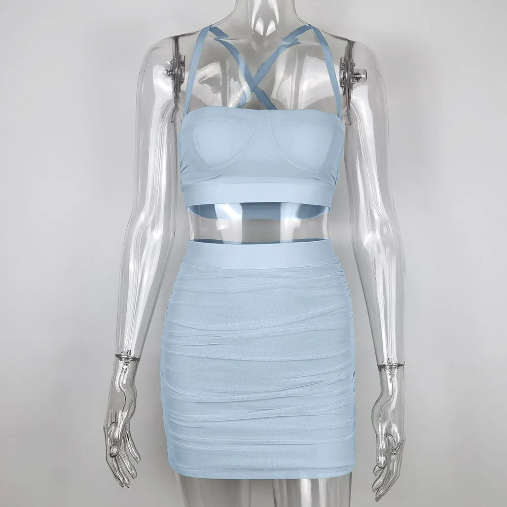 BacklakeGirls 2021 Solid Elegant Summer Two Piece Set Women Sleeveless Backless Crop Top Dress Slim Fit Short Skirt 2 Piece Set
BacklakeGirls 2021 Solid Elegant Summer Two Piece Set Women Sleeveless Backless Crop Top Dress Slim Fit Short Skirt 2 Piece Set