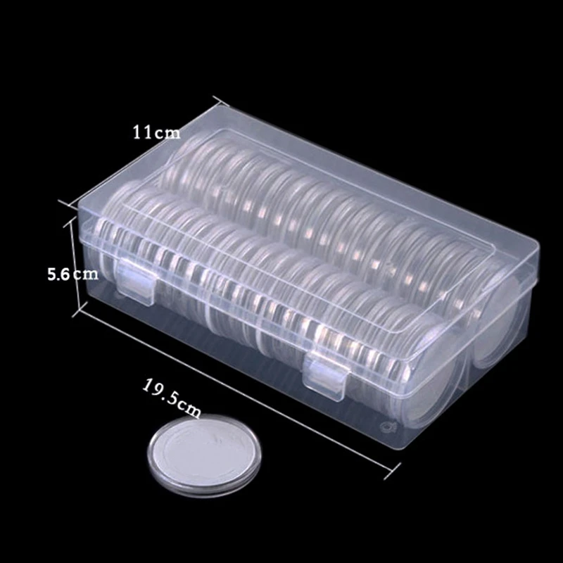 40Coin Capsules (46mm) with 40Foam Gasket and 1 Plastic Storage Box for Coin Collection for 16 20 25 27 30 38 46mm Coins
40Coin Capsules (46mm) with 40Foam Gasket and 1 Plastic Storage Box for Coin Collection for 16 20 25 27 30 38 46mm Coins