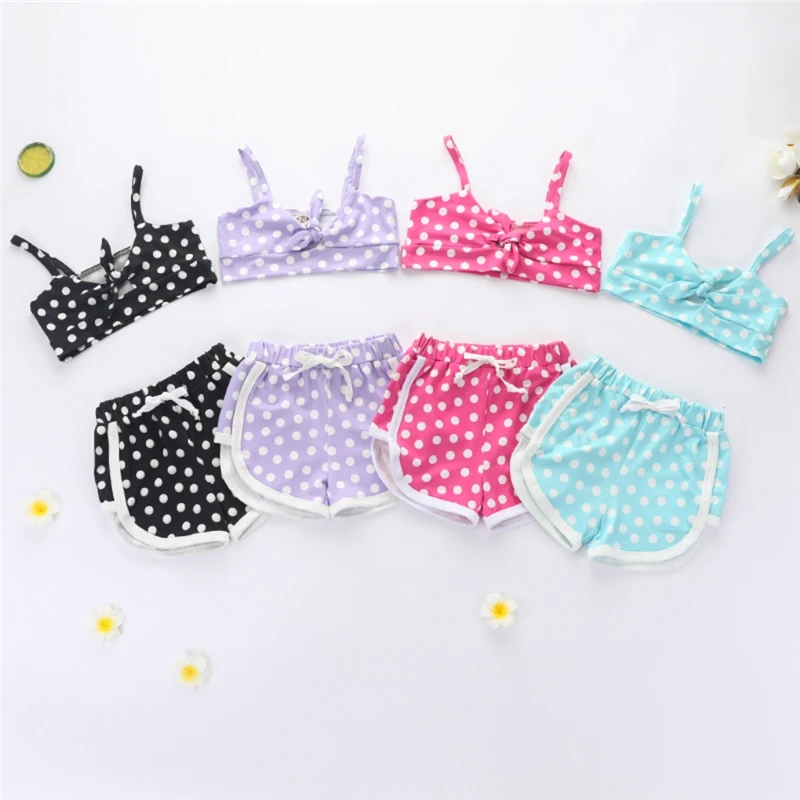 1-6Y NEW Summer Baby Girls Clothing Tracksuit Kids Set Sleeveless Polka Dots Print Shirt Tops+Shorts 2PCS Children Clothes
1-6Y NEW Summer Baby Girls Clothing Tracksuit Kids Set Sleeveless Polka Dots Print Shirt Tops+Shorts 2PCS Children Clothes