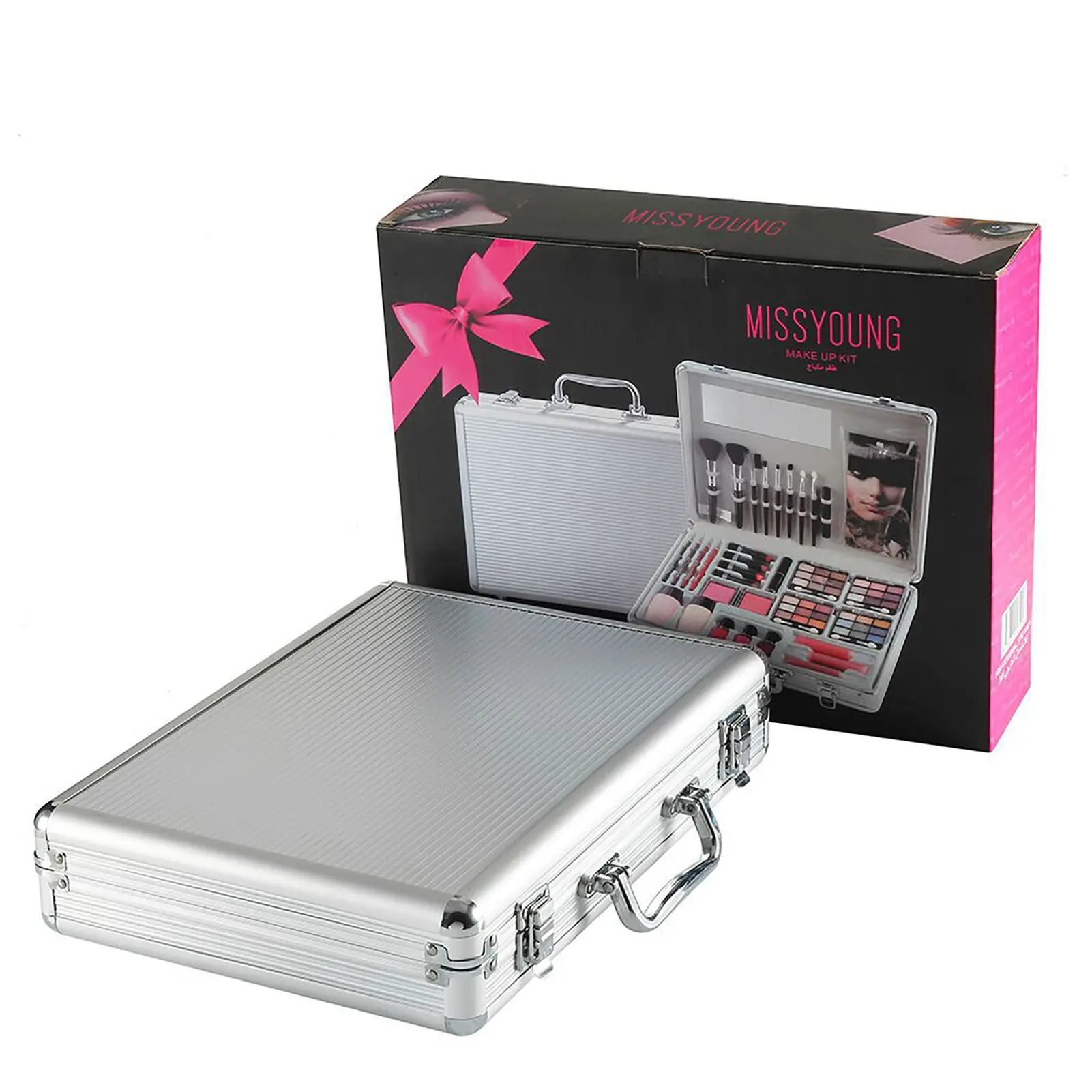 All In One Makeup Kit Multipurpose Makeup Kit Silver Makeup Train Case Makeup Brush Eye Shadow Palette Lip Gloss Eyebrow Pencil
All In One Makeup Kit Multipurpose Makeup Kit Silver Makeup Train Case Makeup Brush Eye Shadow Palette Lip Gloss Eyebrow Pencil