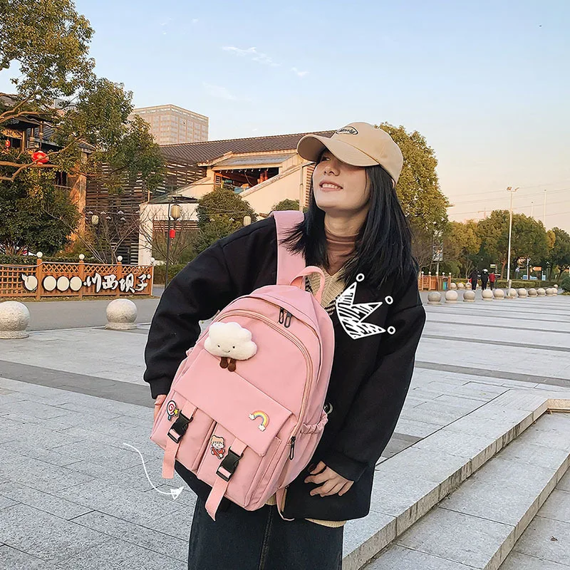 College backpack cartoon bag waterproof large capacity bag wear-resistant female backpack. backpacks for women
College backpack cartoon bag waterproof large capacity bag wear-resistant female backpack. backpacks for women