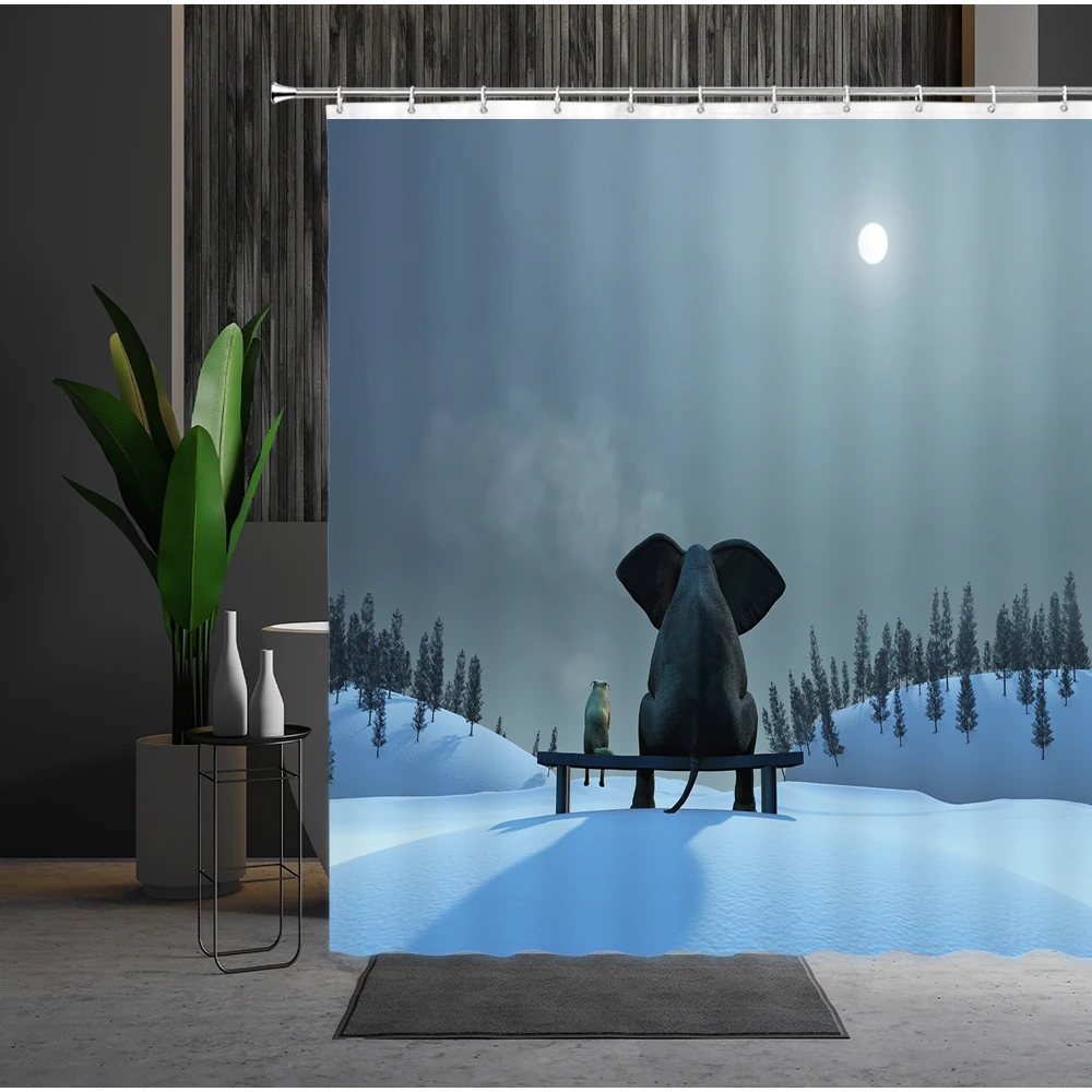 Africa Animal Shower Curtain 3D Black Elephant Wildlife Pattern Printed Polyester Home Bathroom Decor Bath Curtains Set Washable 
Africa Animal Shower Curtain 3D Black Elephant Wildlife Pattern Printed Polyester Home Bathroom Decor Bath Curtains Set Washable