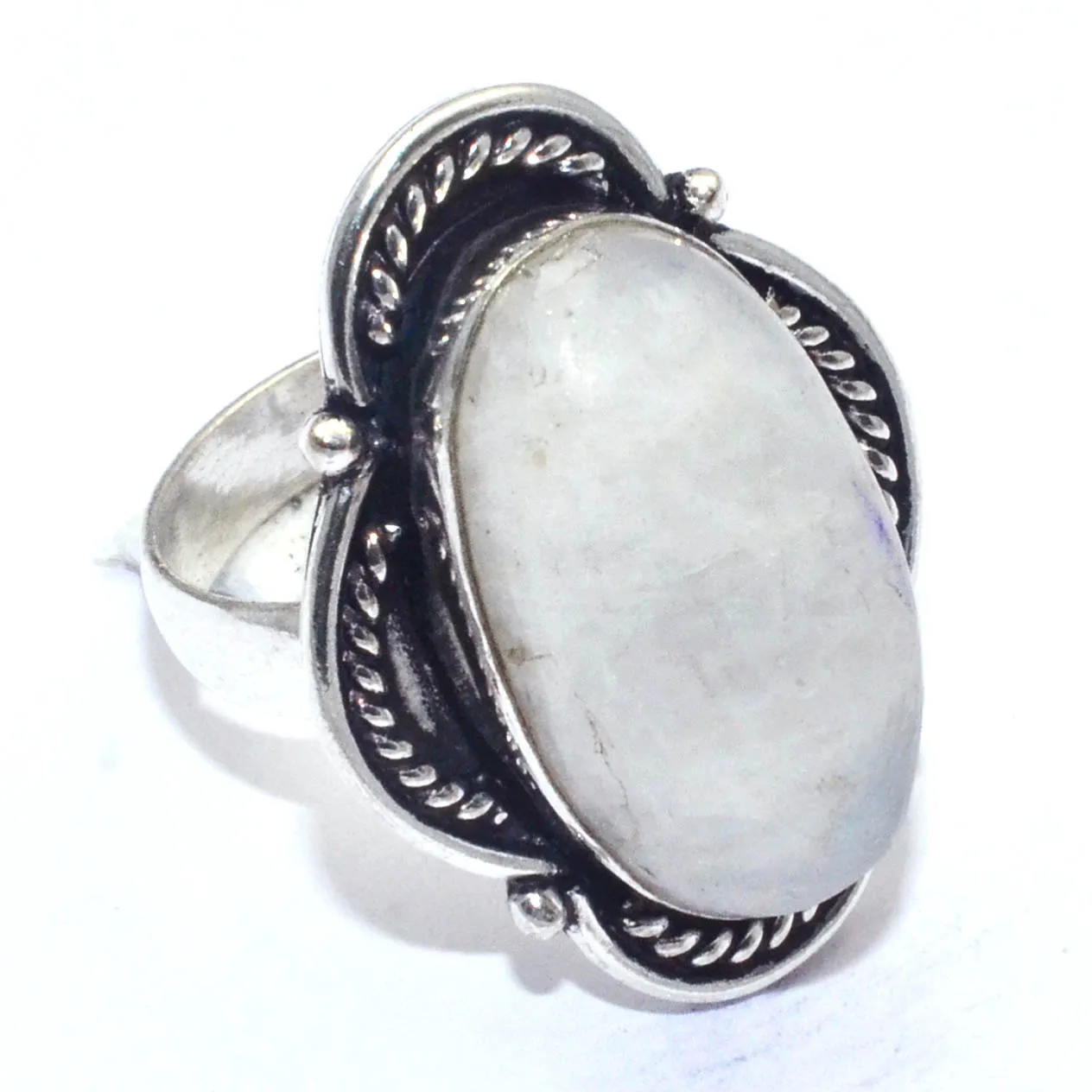 Серебряное кольцо с лунным камнем, покрытое медью, размер США: 7 , R7556 
Серебряное кольцо с лунным камнем, покрытое медью, размер США: 7 , R7556