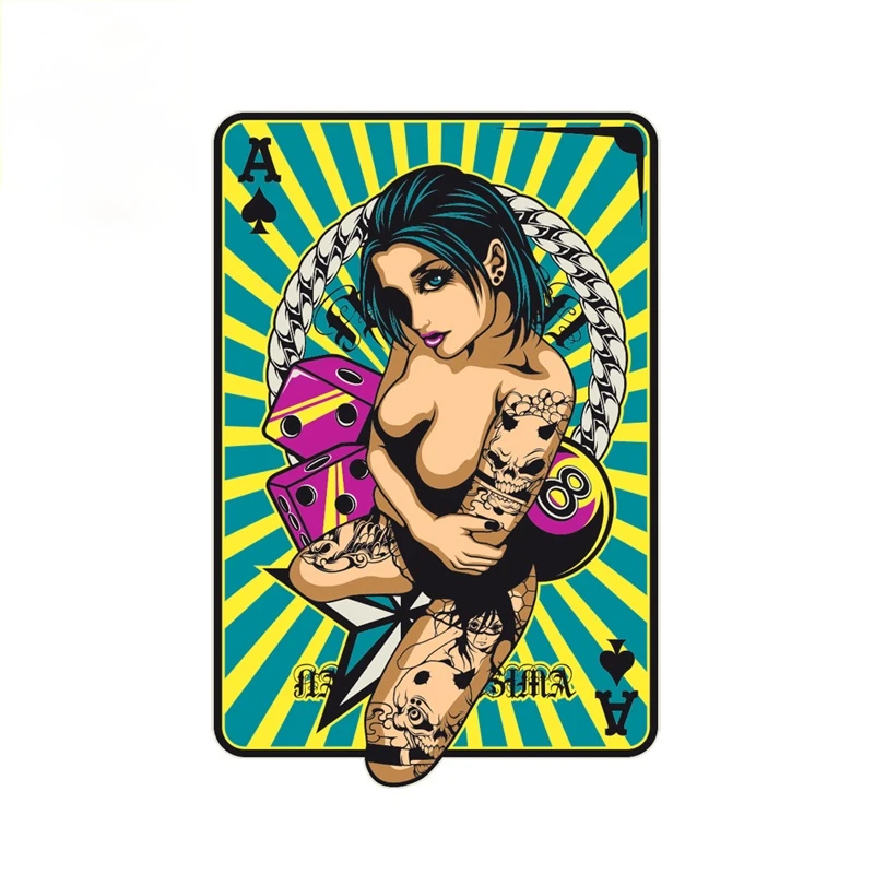 Creative Fine Motorcycle Car Sticker Stylish Beauty Poker Accessories Vinyl Reflective Waterproof Personality Decals Kk15*10cm 
Creative Fine Motorcycle Car Sticker Stylish Beauty Poker Accessories Vinyl Reflective Waterproof Personality Decals Kk15*10cm