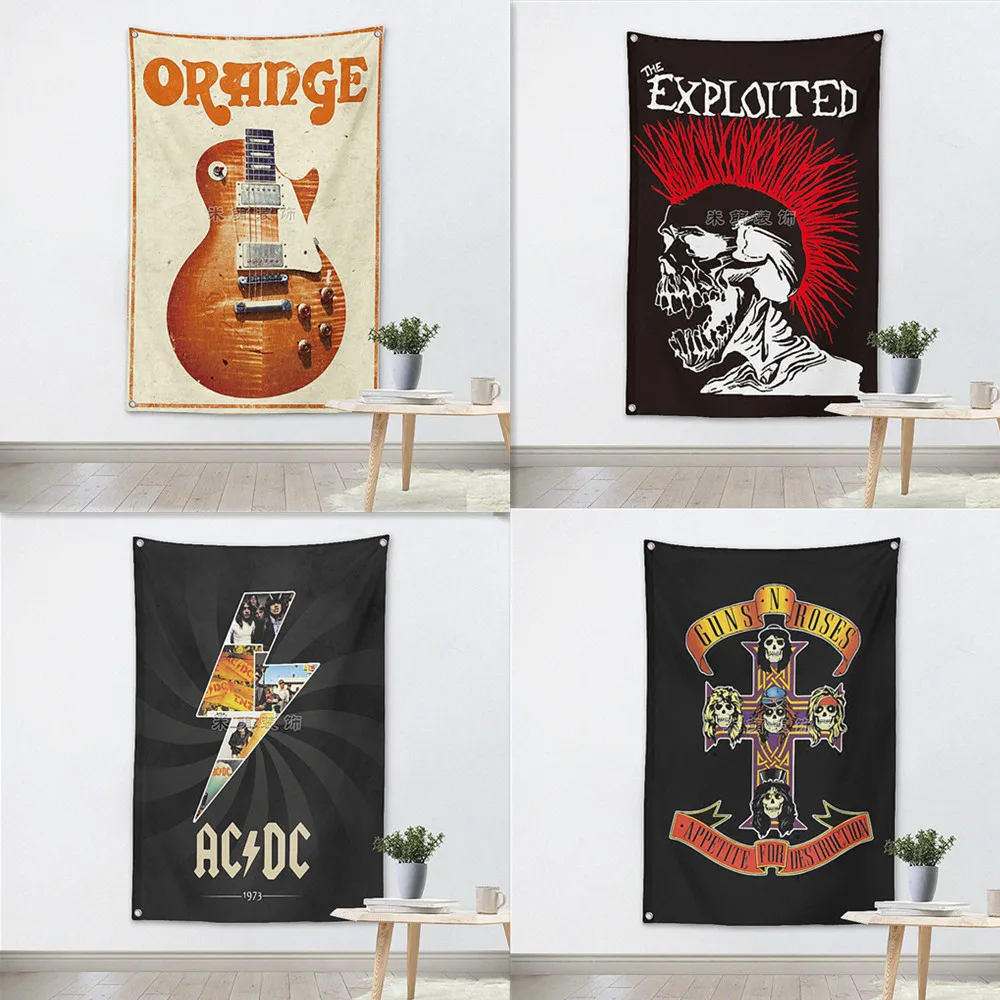 Rock Metal Music Art Work Wall Decoration Banners Retro Band Propaganda Poster Wall Background Hanging Flag With 4 Metal Buckles
Rock Metal Music Art Work Wall Decoration Banners Retro Band Propaganda Poster Wall Background Hanging Flag With 4 Metal Buckles