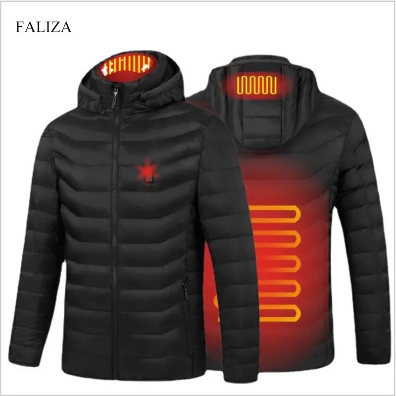 FALIZA Electric Heated USB Jackets Coat Men Winter Pure Color Hooded Warm Thermal Heating Jackets Waterproof Men Clothing MYH23
FALIZA Electric Heated USB Jackets Coat Men Winter Pure Color Hooded Warm Thermal Heating Jackets Waterproof Men Clothing MYH23