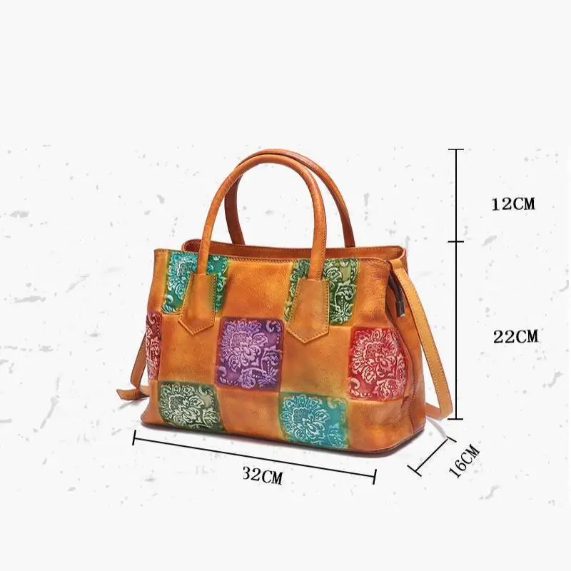 YourSeason Retro Ladies Genuine Leather Handbags Casual Large Capacity Womens Floral Casual Tote Cowhide Messenger Bag
YourSeason Retro Ladies Genuine Leather Handbags Casual Large Capacity Womens Floral Casual Tote Cowhide Messenger Bag
