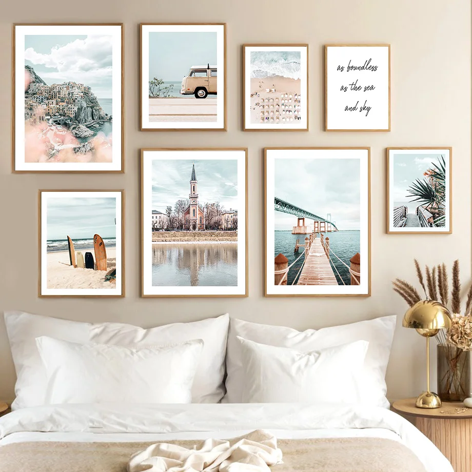 Beach Surfboard Bridge Car Flower Church Wall Art Canvas Painting Nordic Posters And Prints Wall Pictures For Living Room Decor
Beach Surfboard Bridge Car Flower Church Wall Art Canvas Painting Nordic Posters And Prints Wall Pictures For Living Room Decor
