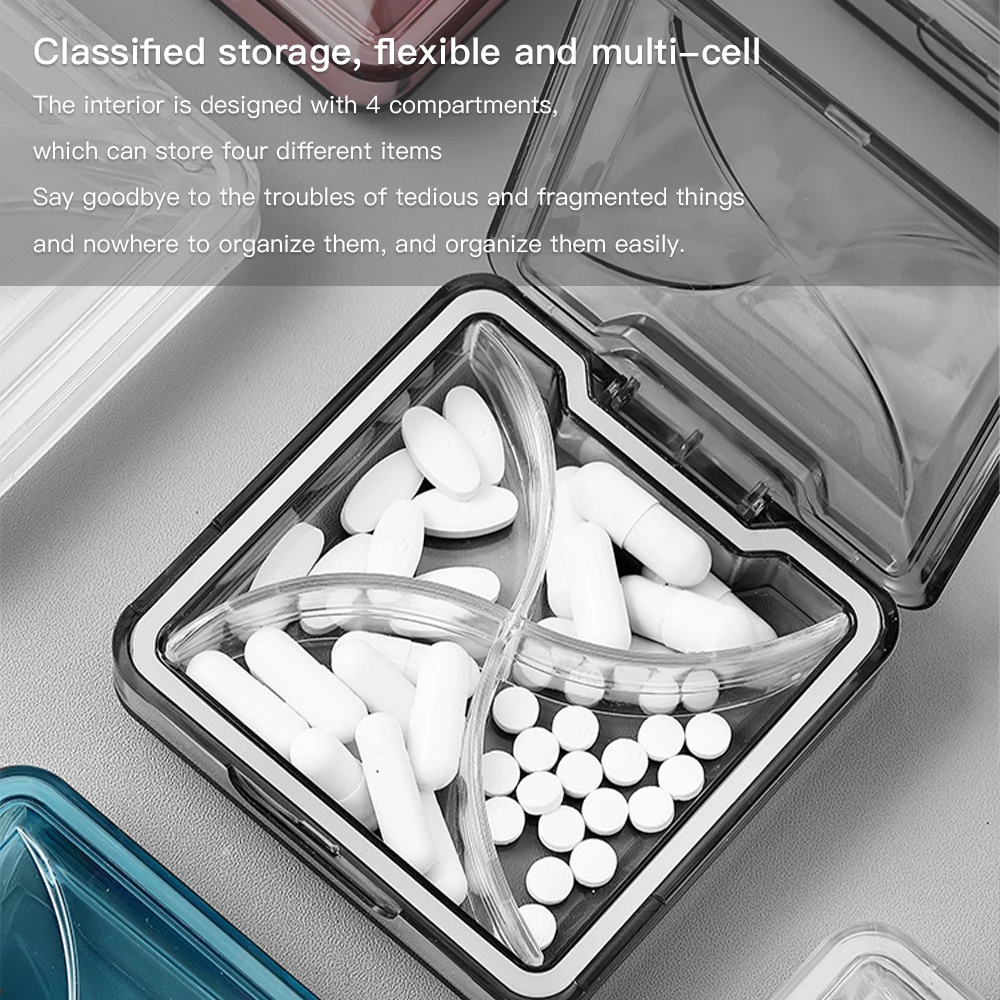 4 Grid Plastic Pill Box Tablets Storage Organizer Weekly Medical Pills Box Organiser Pill Case Vitamins Container Drug Holder
4 Grid Plastic Pill Box Tablets Storage Organizer Weekly Medical Pills Box Organiser Pill Case Vitamins Container Drug Holder