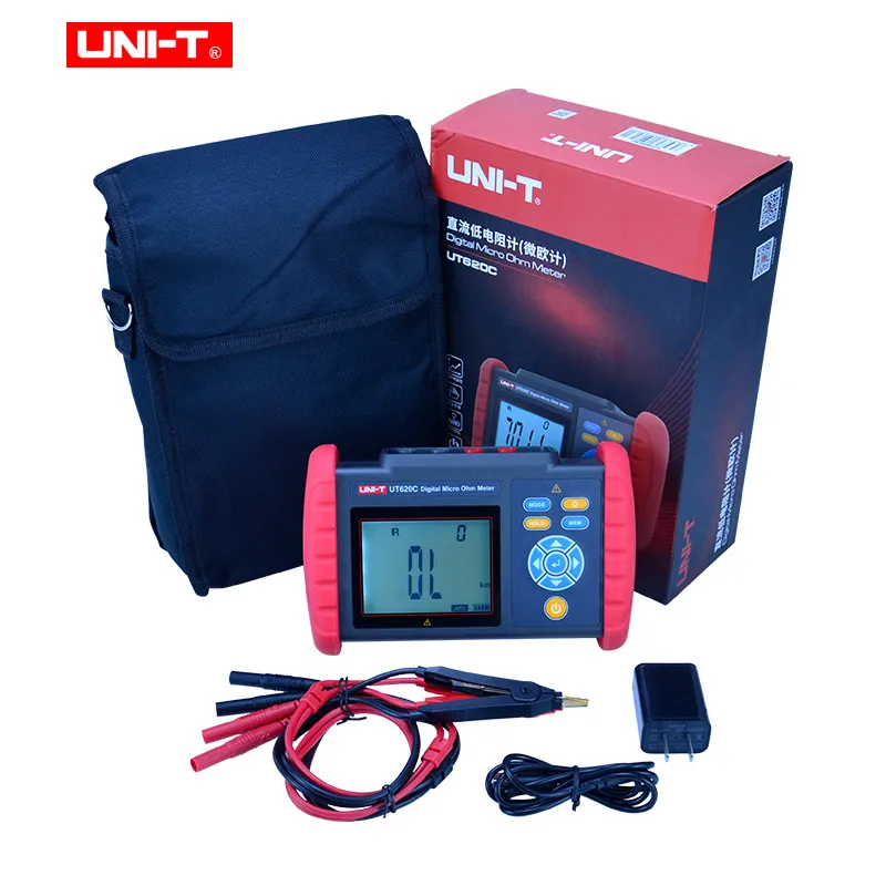 UNI-T UT620C Digital DC Low Resistance Meter Micro Ohmmeter Equipotential Test Connectors/Motor Resistance Tester
UNI-T UT620C Digital DC Low Resistance Meter Micro Ohmmeter Equipotential Test Connectors/Motor Resistance Tester