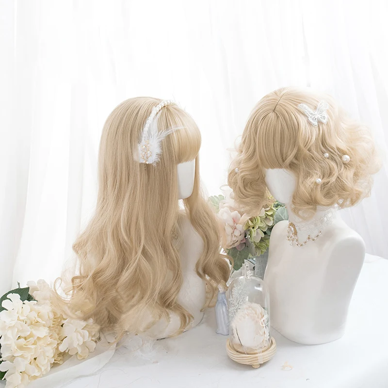 XUANGUANG Synthetic 30-60cm Dyed Lolita Natural Big Wave Bangs Wig JK Golden Long Hair COS Wig
XUANGUANG Synthetic 30-60cm Dyed Lolita Natural Big Wave Bangs Wig JK Golden Long Hair COS Wig